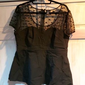 Peplum polka dot BLK blouse